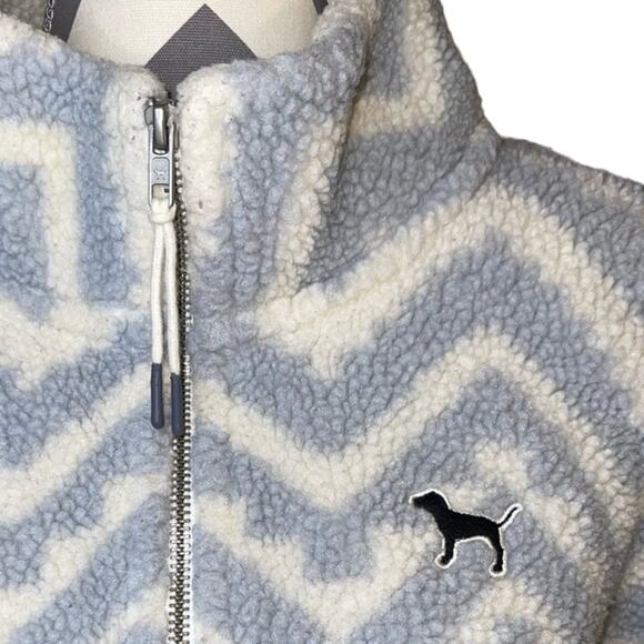 Victoria's Secret PINK Pullover Sherpa Oversized Boyfriend Sweater Size Large - Picture 4 of 7